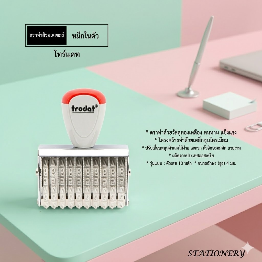 ตรายางตัวเลข โทรแดท รุ่น TR-15510