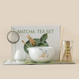 MIPH ชุดชงมัทฉะญี่ปุ่น เซรามิค 2/5/7 ชิ้น พร้อมแปรงชงชา สำหรับ Matcha Lover