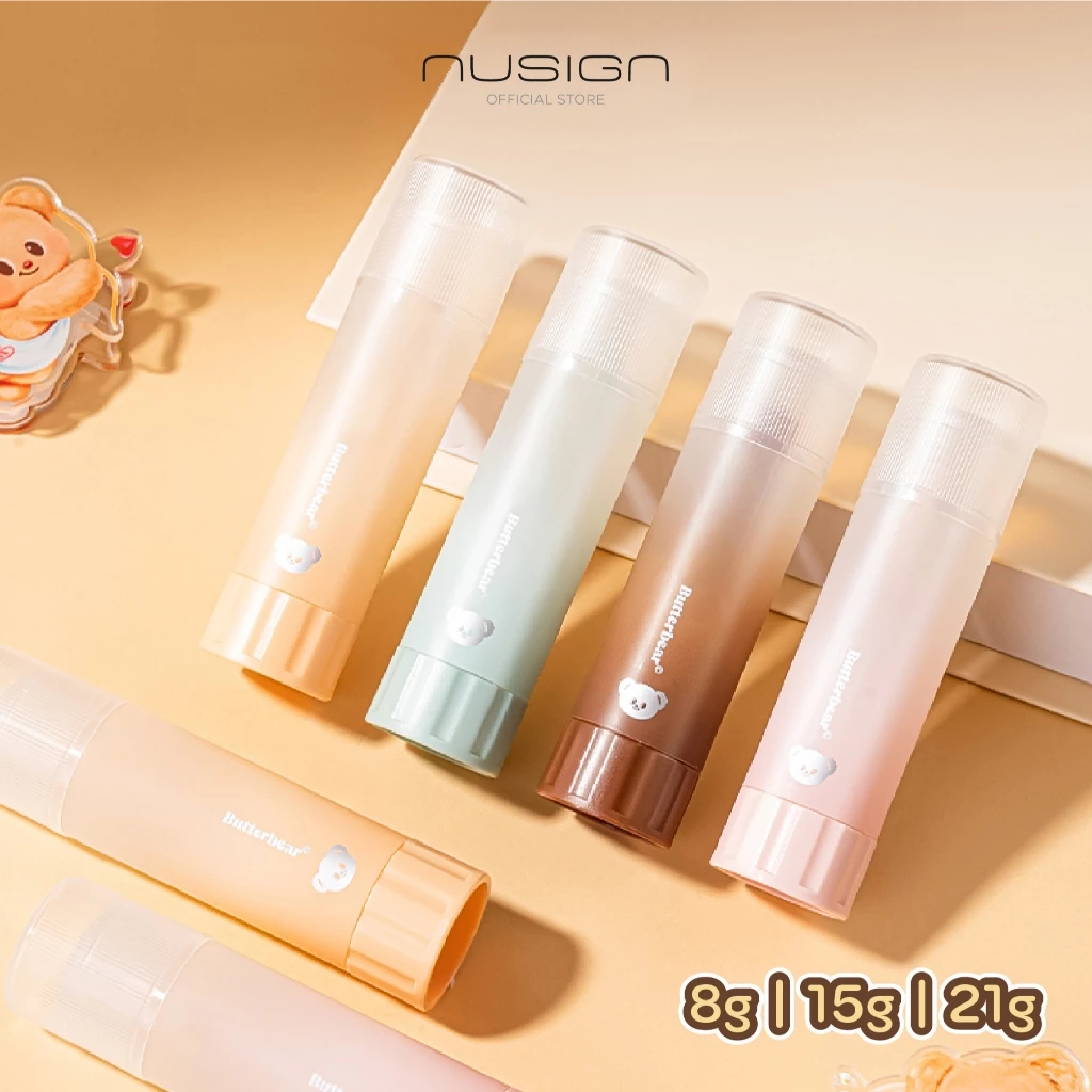 (Nusign X Butterbear) กาวแท่งใส รุ่น NS146 ลายน้องหมีเนย บัตเตอร์แบร์ (8g/15g/21g)(แพ็ค 1 แท่ง)