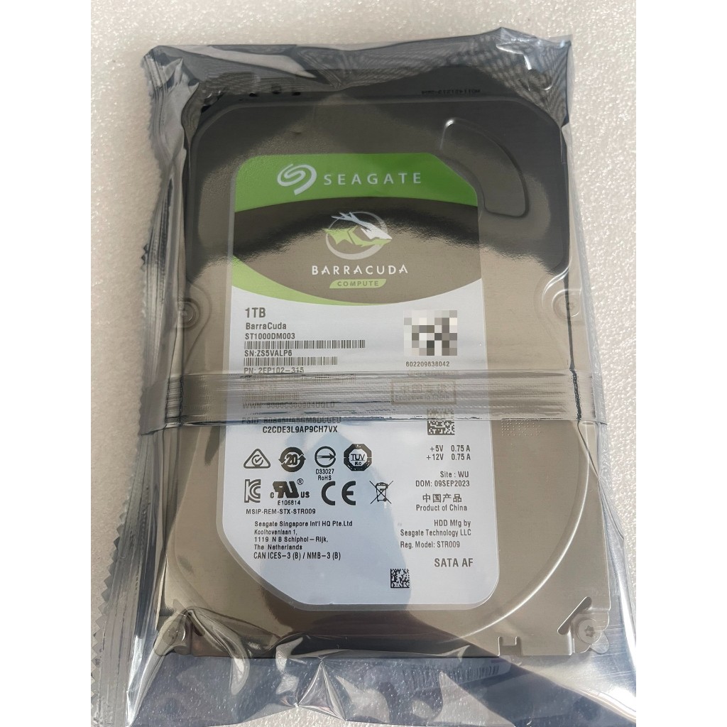 Seagate Barracuda HDD 1TB 5400RPM ฮาร์ดดิสก์ไฮบริดสำหรับเครื่องบันทึก DVR กล้องวงจรปิด CCTV 100%new