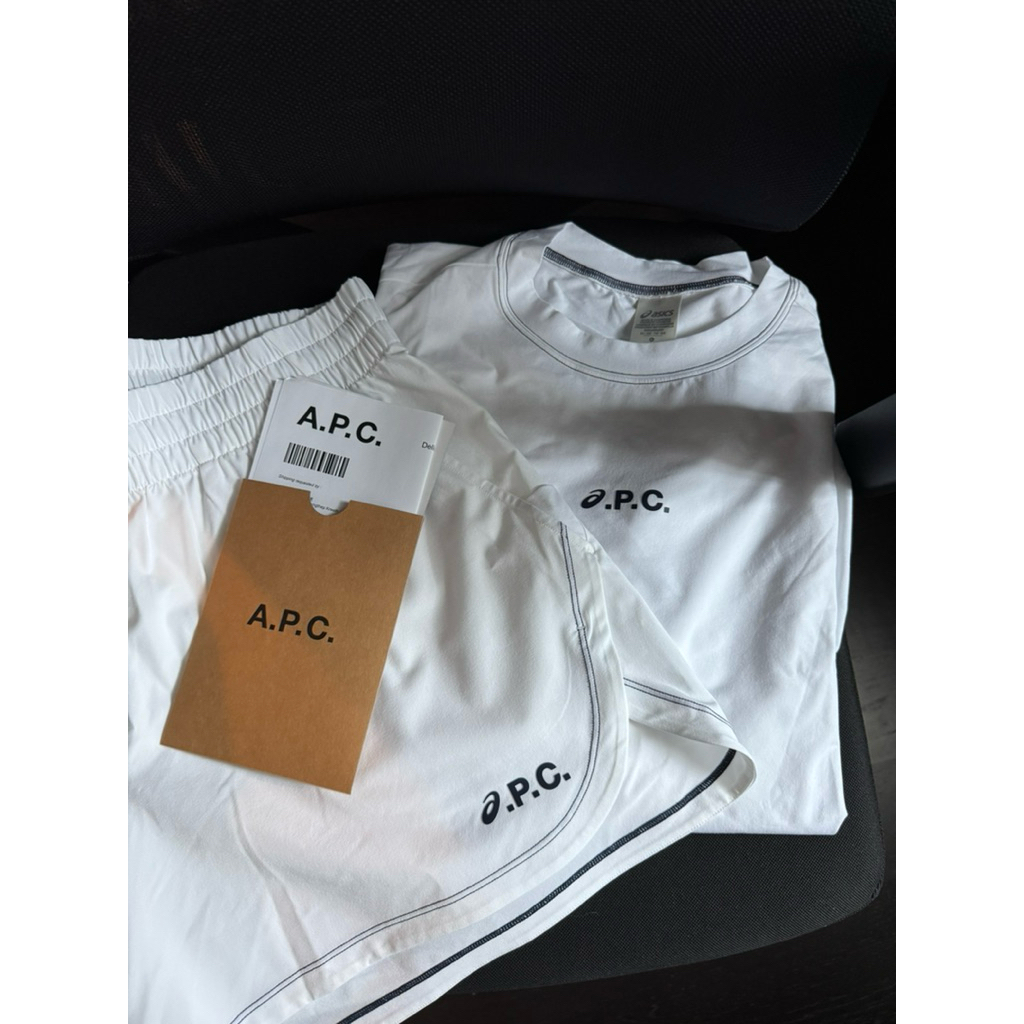 APC x Asics tennis on court top + shorts size xl