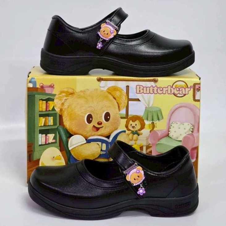 CHAPPY รองเท้านักเรียนหญิง น้องหมีเนย ButterBear ใหม่ล่าสุด CPS-BB1 (34-42) พร้อมส่ง