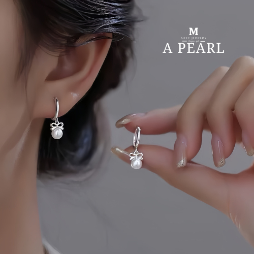 MEET💕ต่างหูเงิน a pearl ต่างหูแฟชั่น ตุ้มหูเงิน ต่างหูเงินแท้ ต่างหูมุก ตุ้มหูไข่มุก ต่างหูสวยๆ