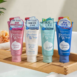 โฟมล้างหน้า Senka Perfect Whip โฟมล้างหน้าเนื้อวิปฟูนุ่ม ช่วยทำความสะอาดผิวหน้าอย่างล้ำลึก120กรัม