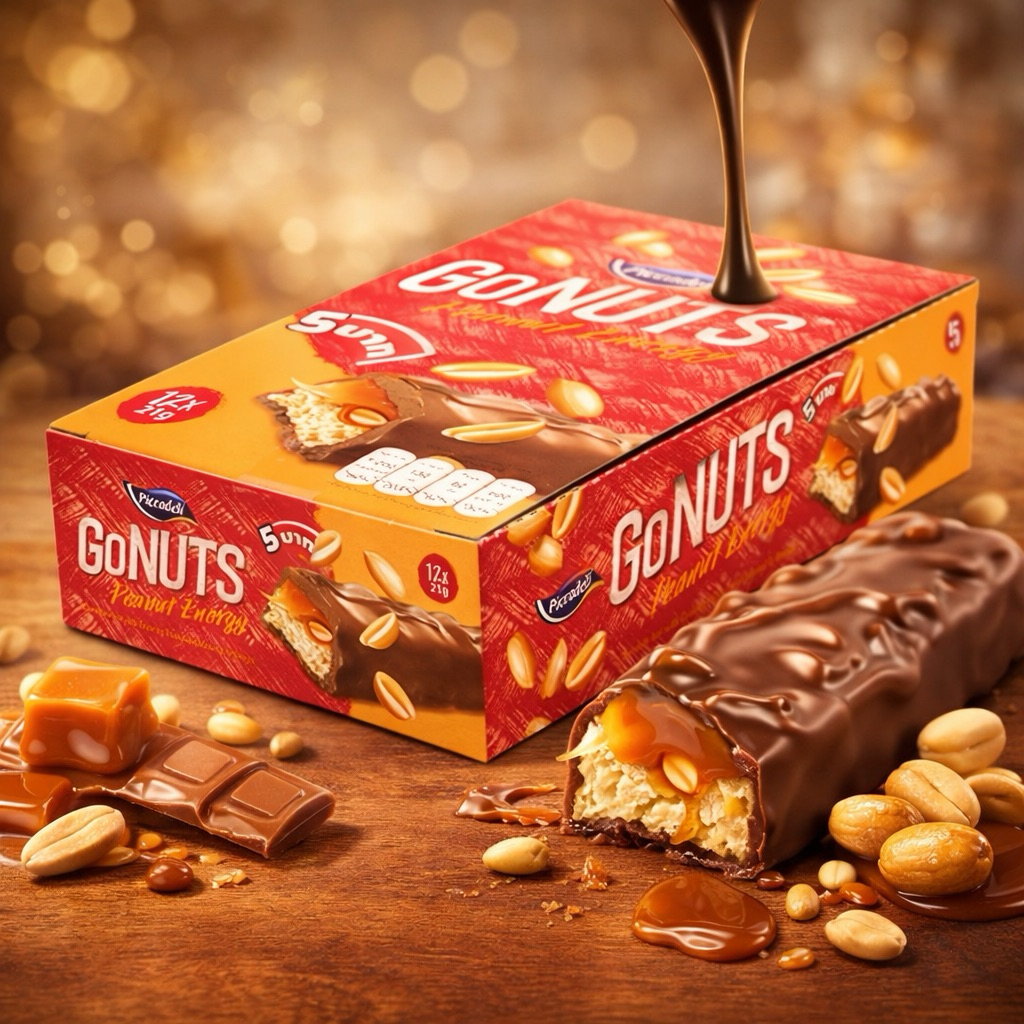 <พร้อมส่ง> ขนมโกนัทส์ ขนมช็อคโกแลตแท่ง ขนมคาราเมลแท่งเคลือบช็อคโกแลต gonuts พิคคาเดลี อาร์มาด้า โกนั