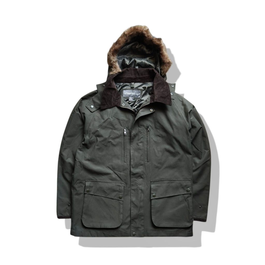 Eddie Bauer Alaskan Parka Coat Hooded Jacket(S) มือสอง รอบอก 47”