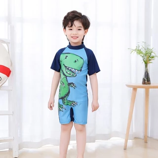 Babyonline(Y383)B5-ล่าง3 (ส่งด่วน1วัน)ชุดว่ายน้ำเด็ก ชุดบอดี้สูทว่ายน้ำสำหรับเด็กผู้ชายลายการ์ตูนสุดน่ารัก