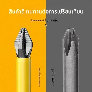 Deli ชุดดอกไขควงแม่เหล็กกันลื่น ไขควงไฟฟ้าแม่เหล็กแรงข้าม ชุดพรีเมี่ยม ความแข็งสูงด้ามหกเหลี่ยม