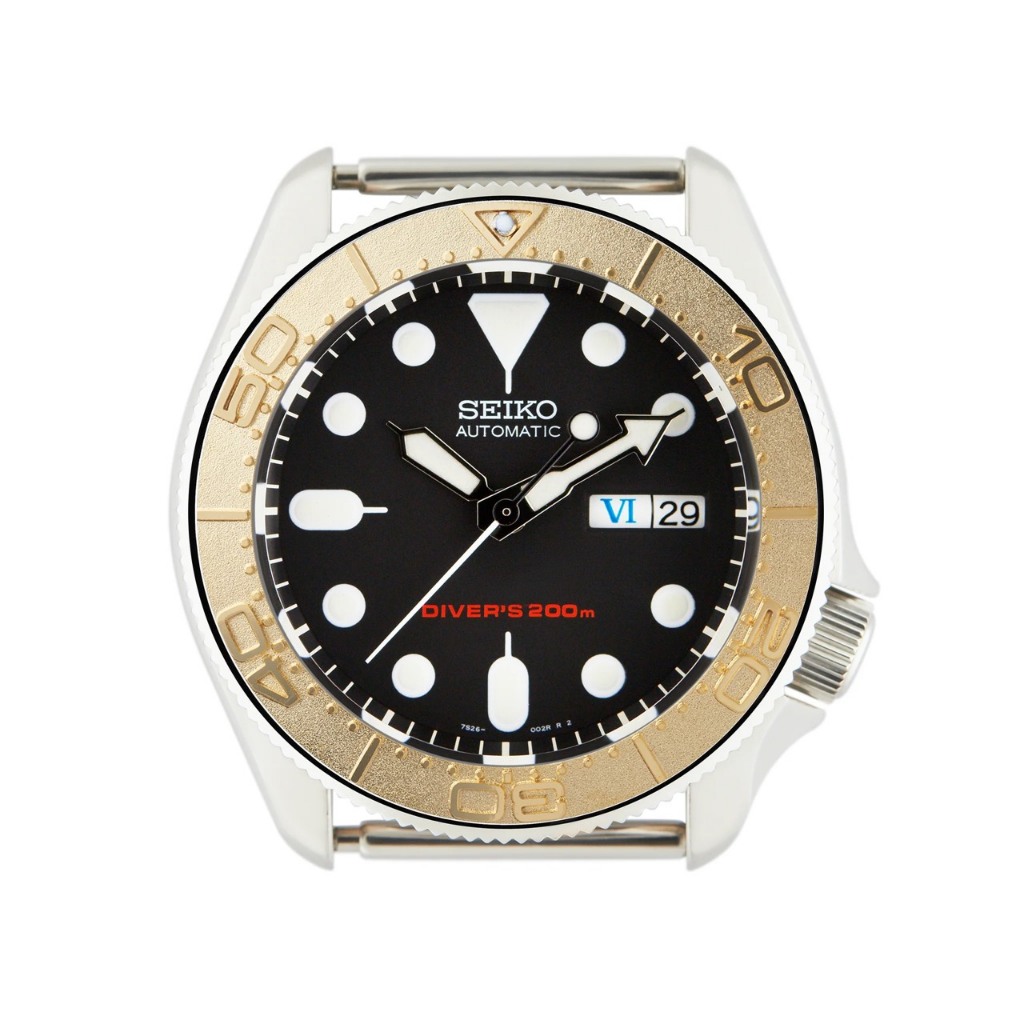 SKX007/SRPD Steel Bezel Insert: SMP style Gold