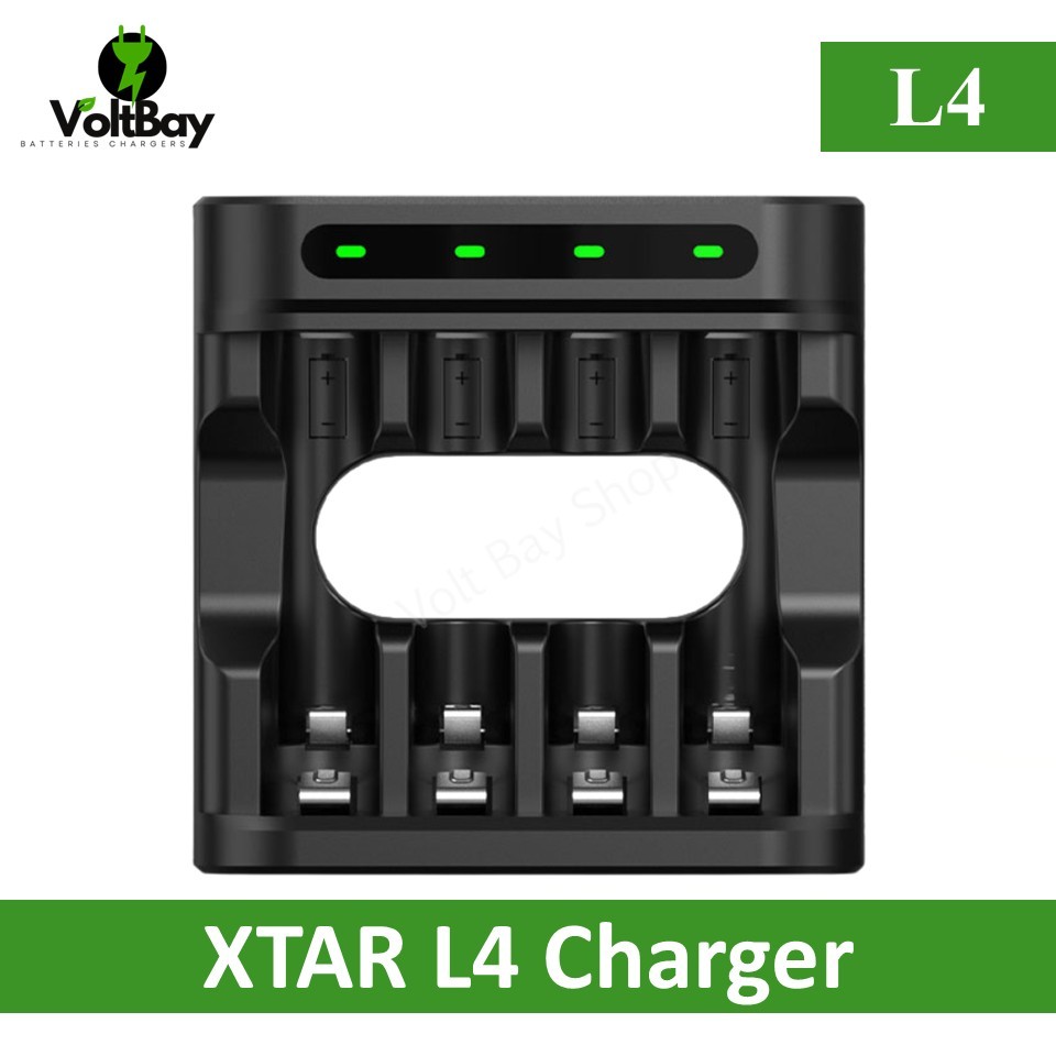 XTAR เครื่องชาร์จ L4 สำหรับถ่านชาร์จ 1.2V /1.5V AA,AAA lithium & NiMh