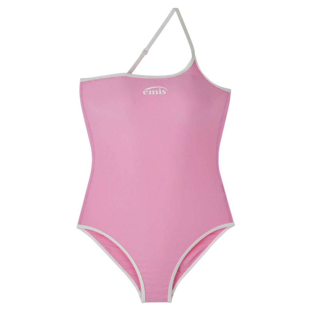 Emis ชุดว่ายน้ำวันพีซสายเดียว ให้ลุคเซ็กซี่ Logo One-Shoulder Swimsuit ของแท้จากช็อปเกาหลี✔️ Pre-ord