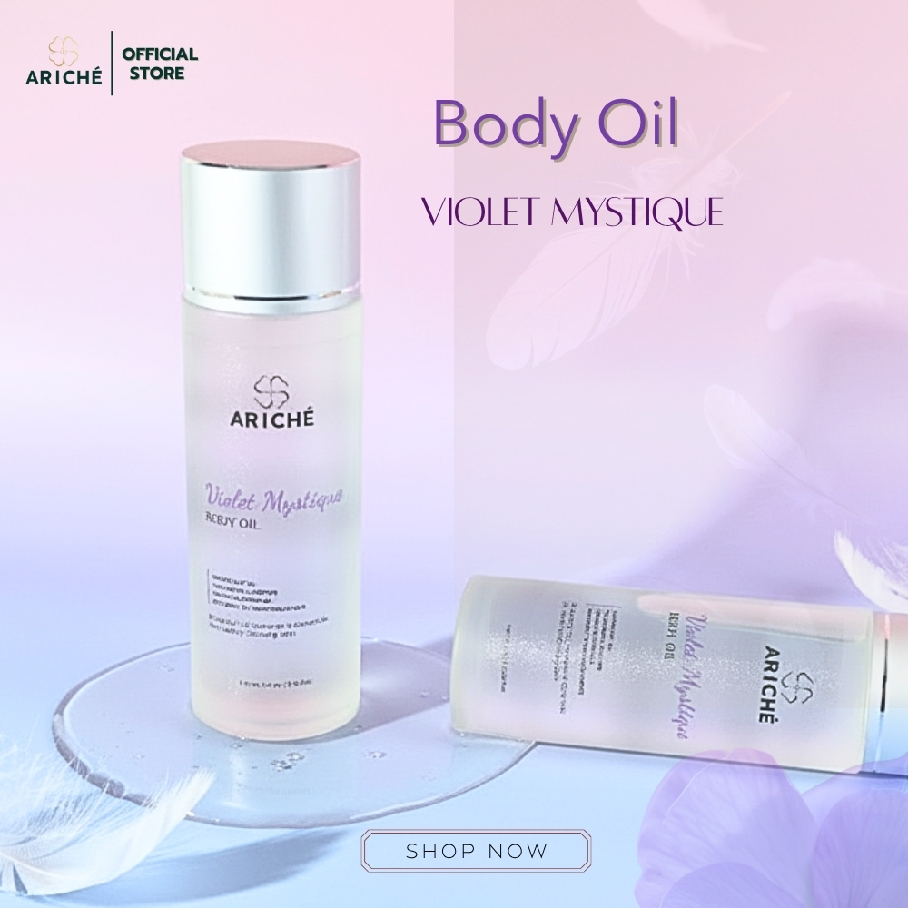 ARICHÉ Body Oil “Violet Mystique ” Healthy-Glowing Skin 100ml.ออยล์บำรุงผิวฉ่ำโกลว์ล็อคความชุ่มชื้น สารสกัดพรีเมียมจากธร