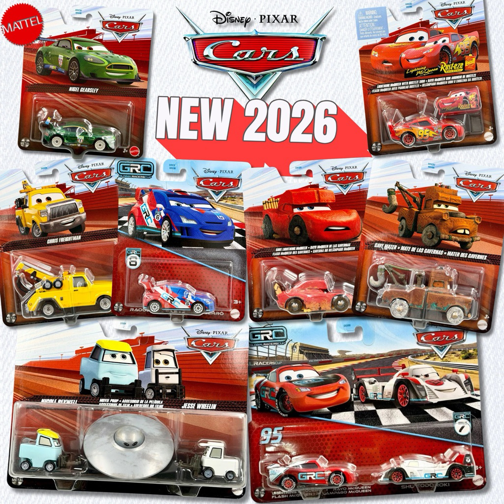 🚨อัพเดทใหม่ 2026🚨 MATTEL | รถเหล็กจากการ์ตูน CARS DISNEY PIXAR - LIGHTNING MCQUEEN ลิขสิทธิ์แท้ 100%