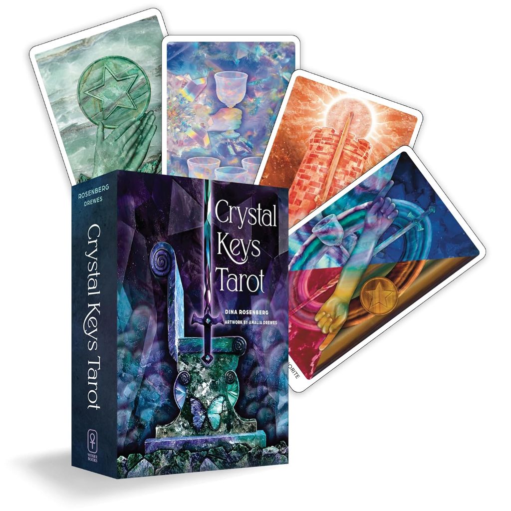 ✨พร้อมส่งแท้💯Crystal Keys Tarot: (78 Cards and 176-Page Full-Color Guidebook) 🌟🔮ไพ่ทาโรต์