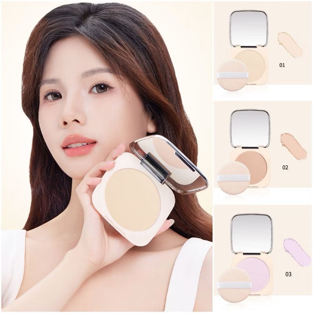 N496 GECOMO แป้งพัพเบลอรูขุมขน ปกปิดเรียบเนียน คุมมัน เนื้อละเอียด ปรับผิวให้สว่างขึ้น ติดทนนาน