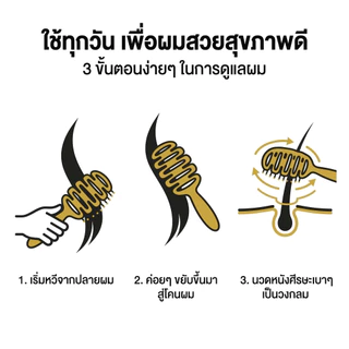 【1แถม1】หวีขนหมูป่าแท้ 100% จากเกาหลี ลดผมร่วง ลดไฟฟ้าสถิตย์ ยกโคนผม แก้ผมพันกัน นวดศีรษะ【Ready-COD】