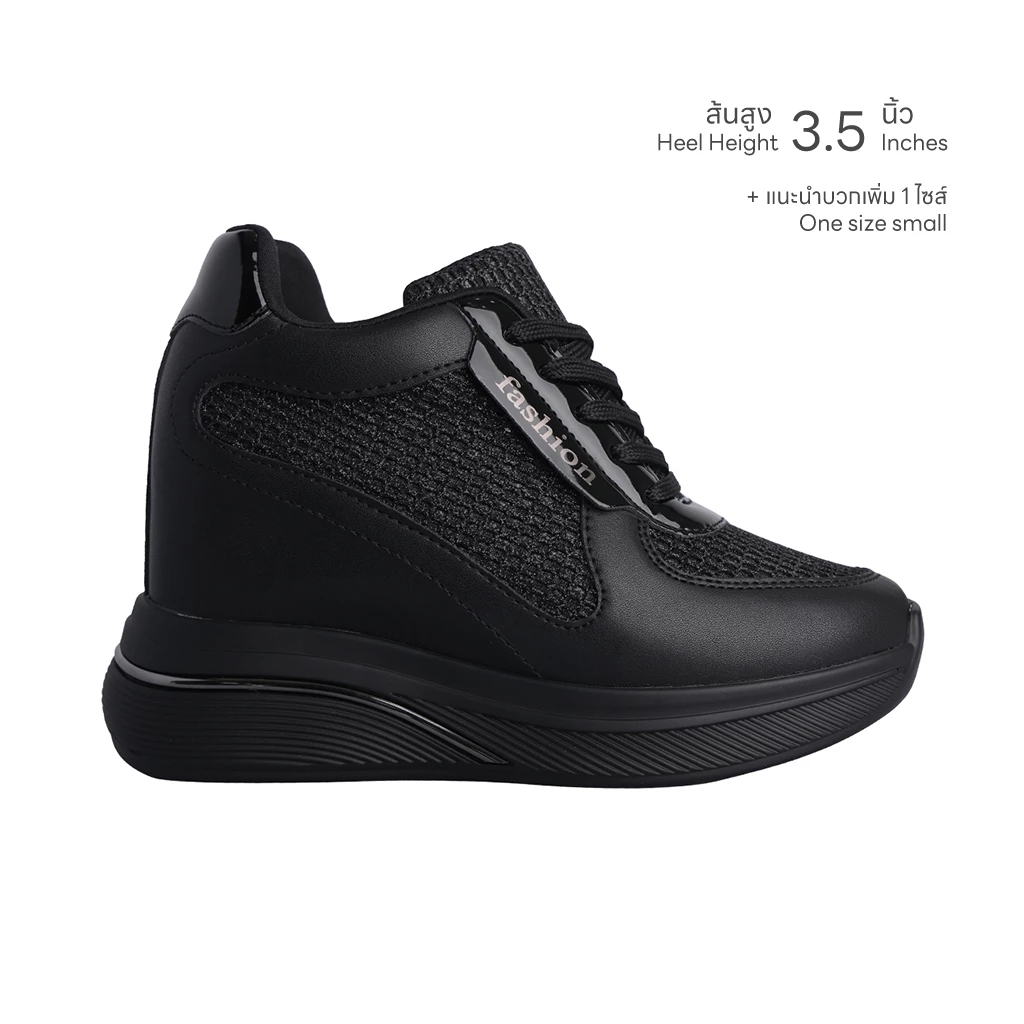 Villains SF RESTO Platform Casual Sneakers รองเท้าผ้าใบลำลองแพลตฟอร์มผู้หญิง ส้นสูง 3.5"