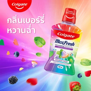 น้ำยาบ้วนปาก คอลเกต แมกซ์เฟรช เรนโบว์ 500 มล. Colgate MaxFresh Rainbow Mouthwash 500ml