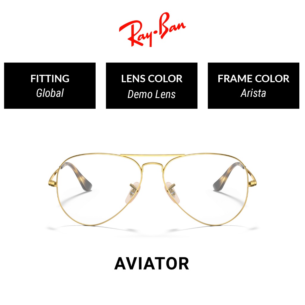 Ray-Ban Aviator - RX6489 2500 แว่นตา rayban แว่นสายตา