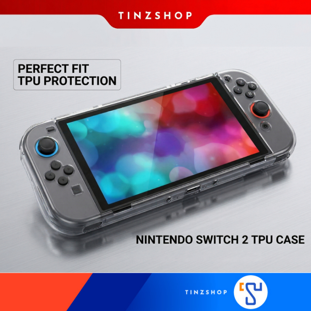 [ส่งด่วน] [Switch2] GeekShare  Transparent Protective Case for Nintendo Switch 2 TPU One Piece design (Clear) : Tinzshop
