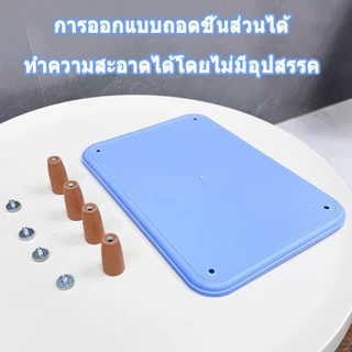 ชามอาหารสัตว์เลี้ยง จานอาหารสัตว์เลี้ยง การออกแบบสูงขึ้น ฐานไม้ ยกสูง สำหรับแมวและสุนัข ชามอาหารคู่ ปรับมุมเอียงได้