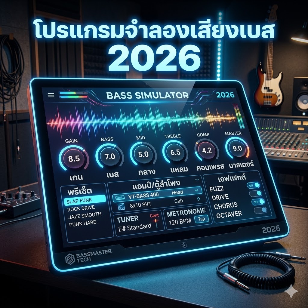 โปรแกรมจำลองเสียงเบสอัปเดตใหม่ (Bass VST Plugins Bundle 2026) | ปลั๊กอินทำเพลง(Boxed Version)(รองรับ