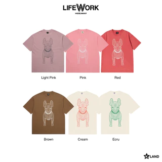 LIFEWORK RADOG BIG LOGO SERIES TEE SHORT SLEEVE T-SHIRT เสื้อไลฟ์เวิร์คหมาโปร่งโทนสีสวย แขนสั้น คอกลม (LWK24TS0006U)