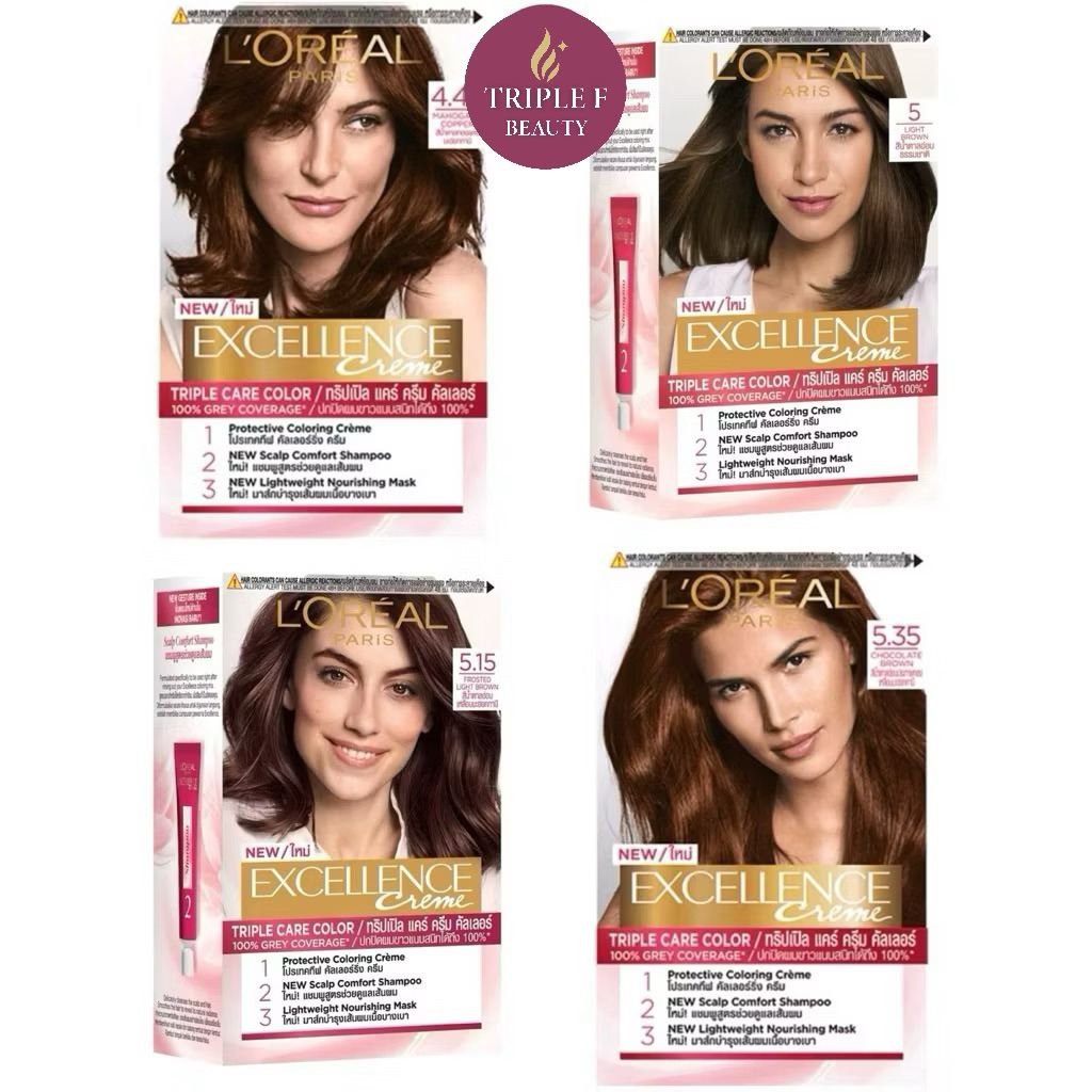 ⭐️พร้อมส่ง/แท้100%⭐️ครีมเปลี่ยนสีผมลอรีอัลLOREAL EXCELLENCE COLOR CREAM