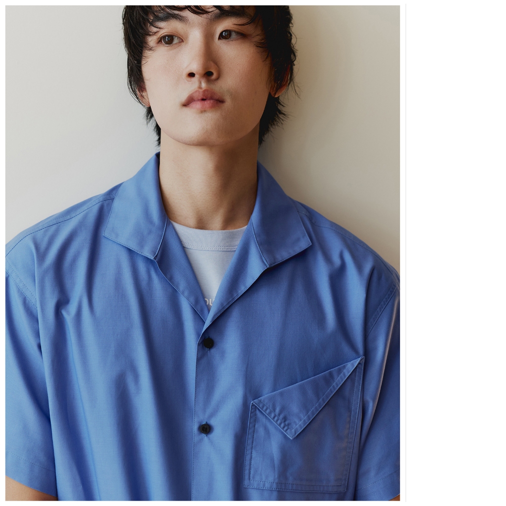 LOVER SHIRTS (BLUE) - เสื้อเชิ้ตแขนสั้น