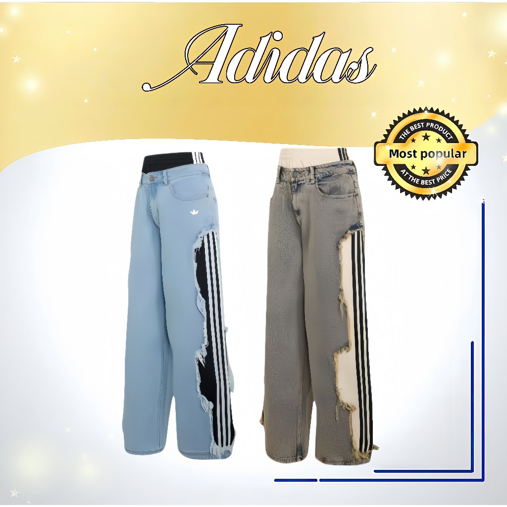 Adidas debuts new viral Adilenium 5.0 Deconstructed Denim Pants ยีนส์ กางเกง
