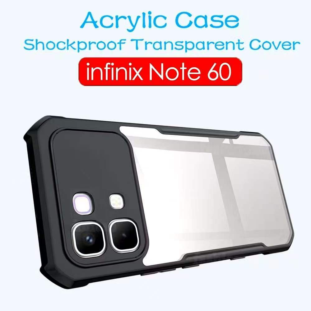 Infinix Note Edge 5G/Infinix Note60Pro 5G/Infinix Note60 5Gเคสกันกระแทกขอบสีหลังใสinfinix Note 60 Pro/infinix Note 60