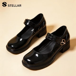 【เพิ่ม2เบอร์】💖ส่งใน24ชม💖STELLAR รองเท้าหนังเเมรี่เเจนหัวกลมสุดหวาน เหมาะกับการแต่งตัวหลากหลาย ส้นหนา