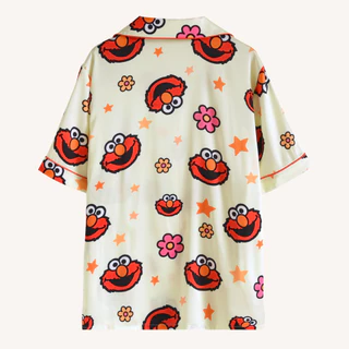 Muslin Pajamas x Sesame Street Collection [Elmo’s Garden] |ชุดนอนใส่เที่ยว ลายสวนของเอลโม่