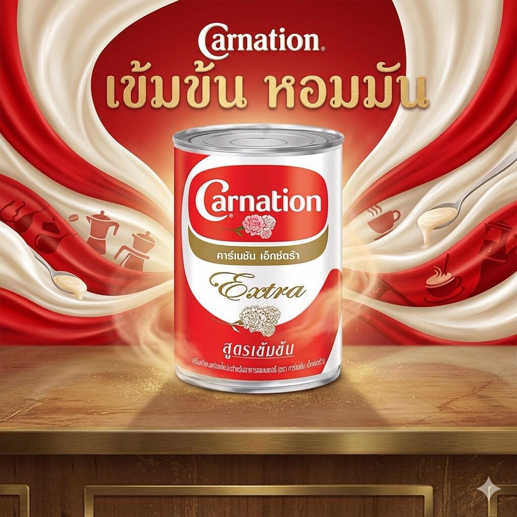 ครีมเทียมคาร์เนชัน เอ็กซ์ตร้า 385 ก. พร่องไขมัน หอมมัน