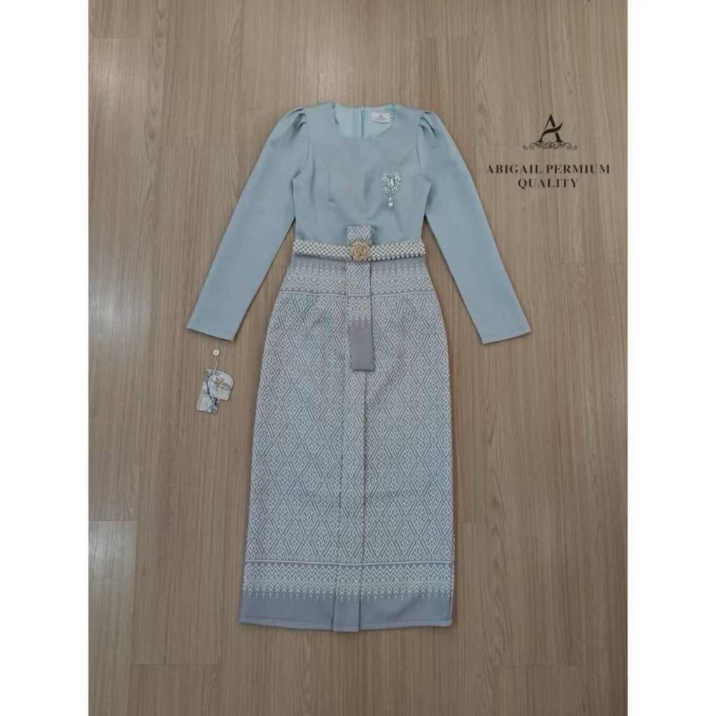 เซตผ้าไทย เสื้อ+กระโปรง Athena Brand XL