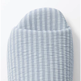 MUJI มูจิ สลิปเปอร์ รองเท้าเดินในบ้าน ผ้าริ้ว ออกแบบมาให้พอดีเท้าใส่สบาย