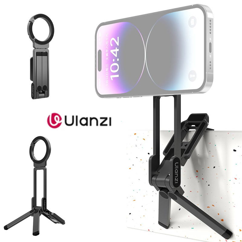 Ulanzi MA38 Phone Stand ขาตั้งมือถือพกพา ไม้เซลฟี่ แบบแม่เหล็ก สำหรับถ่ายวิดีโอ Vlog พร้อมไฟเซลฟี่
