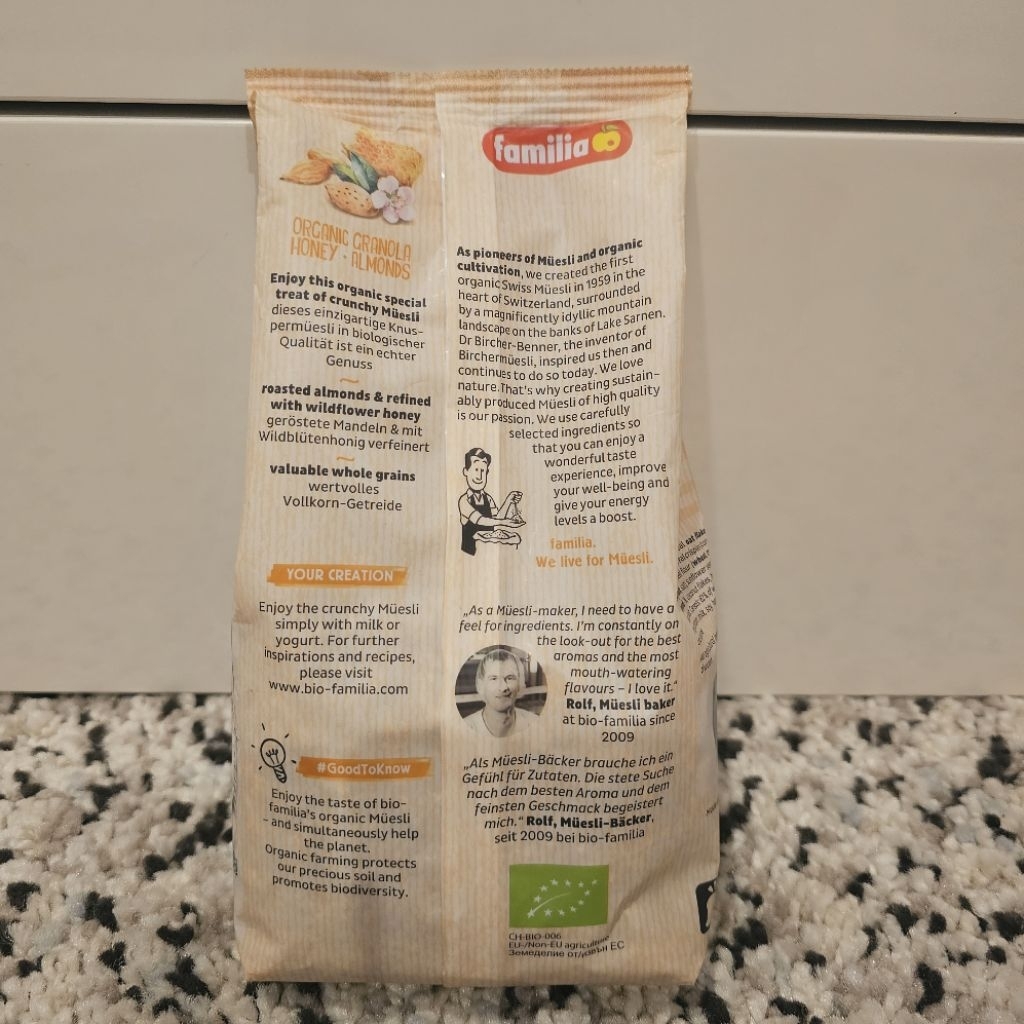 Made​ in​ Switzerland ​ Organic Granola Honey & Almond​ รูปที่ 6