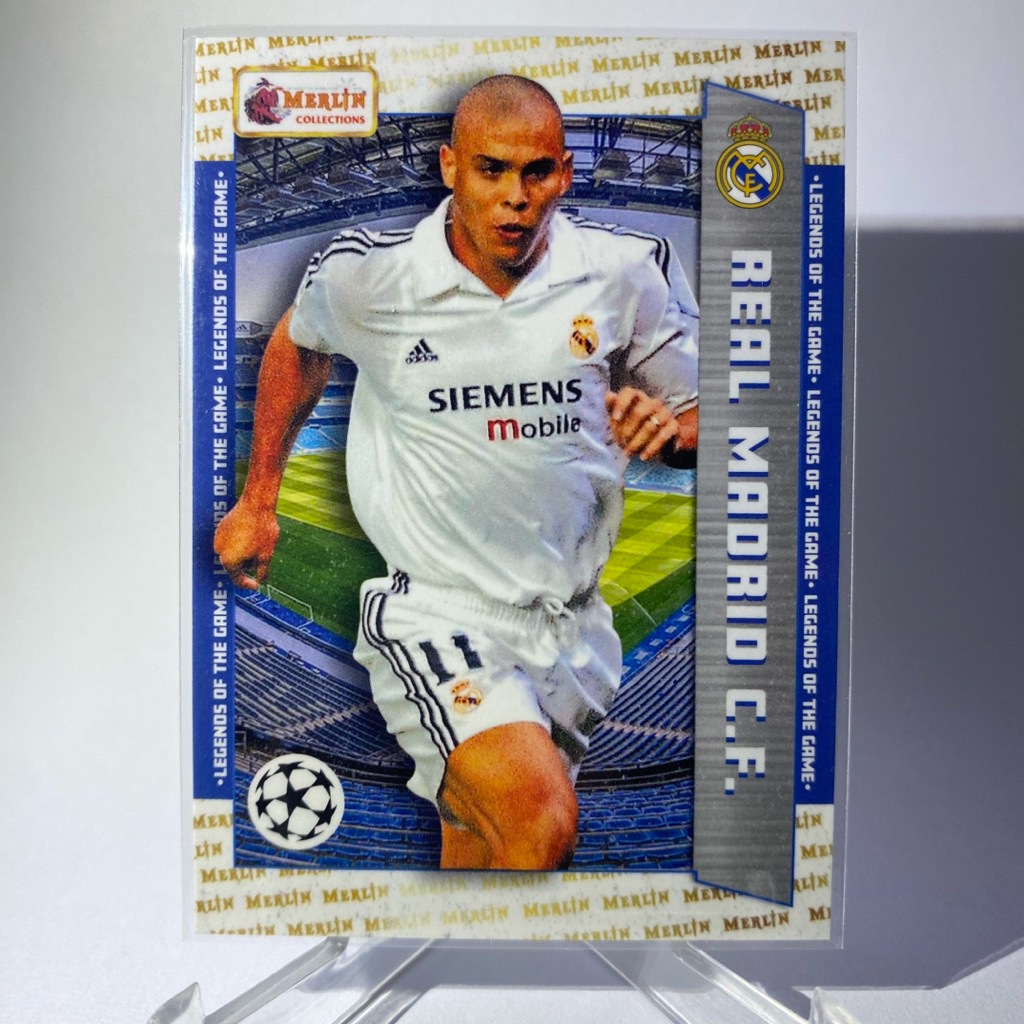 การ์ดนักฟุตบอล RONALDO, R9, REAL MADRID,  Legends of the Game, TOPPS MERLIN , Card collections, Heri