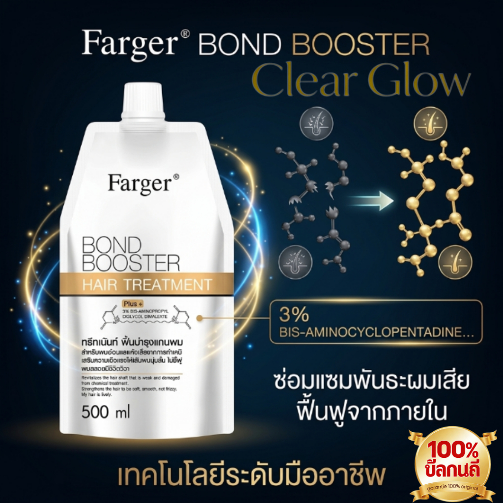 Farger Bond Booster ทรีตเมนต์บำรุงผม ซ่อมแซมผมเสีย ล้ำลึกถึงแกนผม 500ml