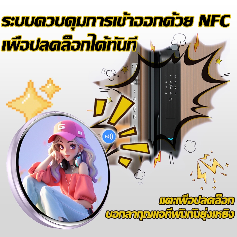 สมาร์ทแบดจ์ดิจิตอล 1.7 นิ้ว จอสัมผัส Image / Video การเชื่อมต่อบลูทูธ แบตเตอรี่ 600mAh งานแสดงการ์ตูน, การชมคอนเสิร์ต ราคา ถูกที่สุด ดีลบีเคเค แกลเลอรีภาพที่ 7