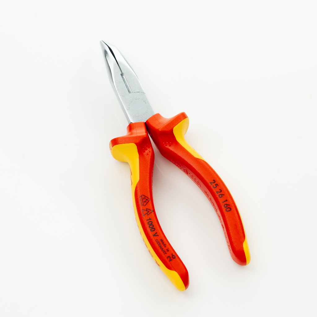 คีมปากแหลมปากง้อ ด้ามกันไฟฟ้า 1000 V. KNIPEX NO.25 26 160 Insulate Angle Snipe Nose Side Cutting Pliers VDE 1000 volt ราคา ถูกที่สุด ดีลบีเคเค แกลเลอรีภาพที่ 3