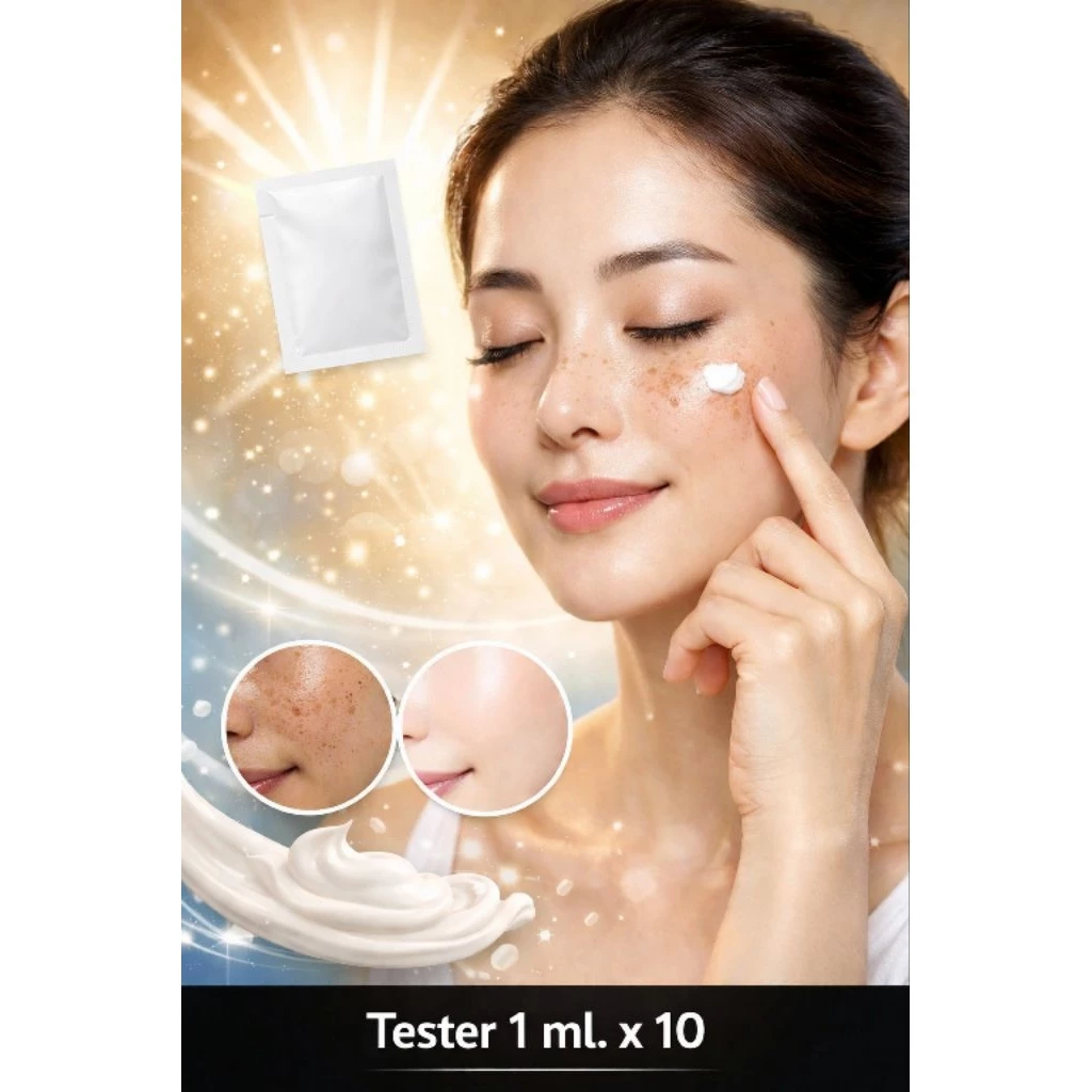 ขนาดทดลอง รวมครีมซองรักษาฝ้า หน้าขาวใส 1 ml.X10ซอง(tester white)