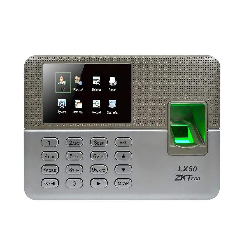 ZKTeco LX50 เครื่องสแกนลายนิ้วมือบันทึกเวลาทำงาน หน้าจอสี 2.8 นิ้ว รายงาน Excel ในตัว (SSR) ไม่ต้องใ