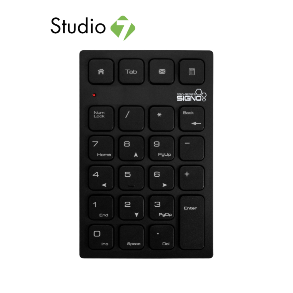 คีย์บอร์ดตัวเลข SIGNO KP-71 Black by Studio7