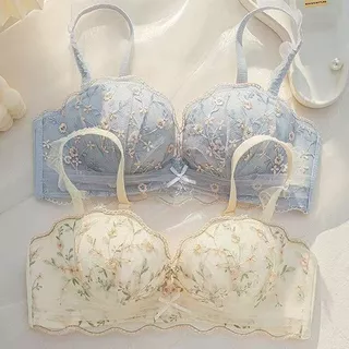 ชุดชั้นในสตรีสำหรับหน้าอกเล็ก ดีไซน์ยกกระชับ ลดเลือนหน้าอกด้านข้าง ป้องกันการหย่อนคล้อย เซ็กซี่ และไร้โครง เพื่อหน้าอกที