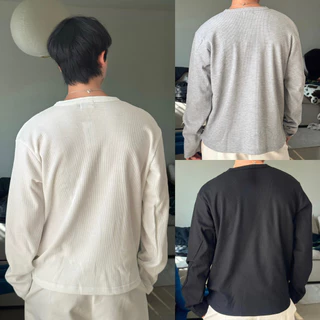 Henry shirt เสื้อแขนยาวผ้าวาฟเฟิล