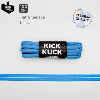 (แน่น2ชั้น เล็กเฉียบ5mm. 28เฉดสี ) เชือกรองเท้า (KICKKUCK) สำหรับรองเท้าวิ่งและกีฬา ทรงแบน FLAT LACE 120cm.มาตรฐานส่งออก