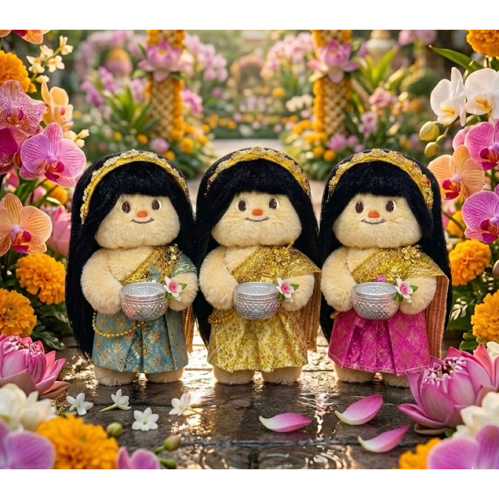 พร้อมส่ง ชุดไทย สำหรับใส่ตุ๊กตาหมีเนย รุ่น OOTD