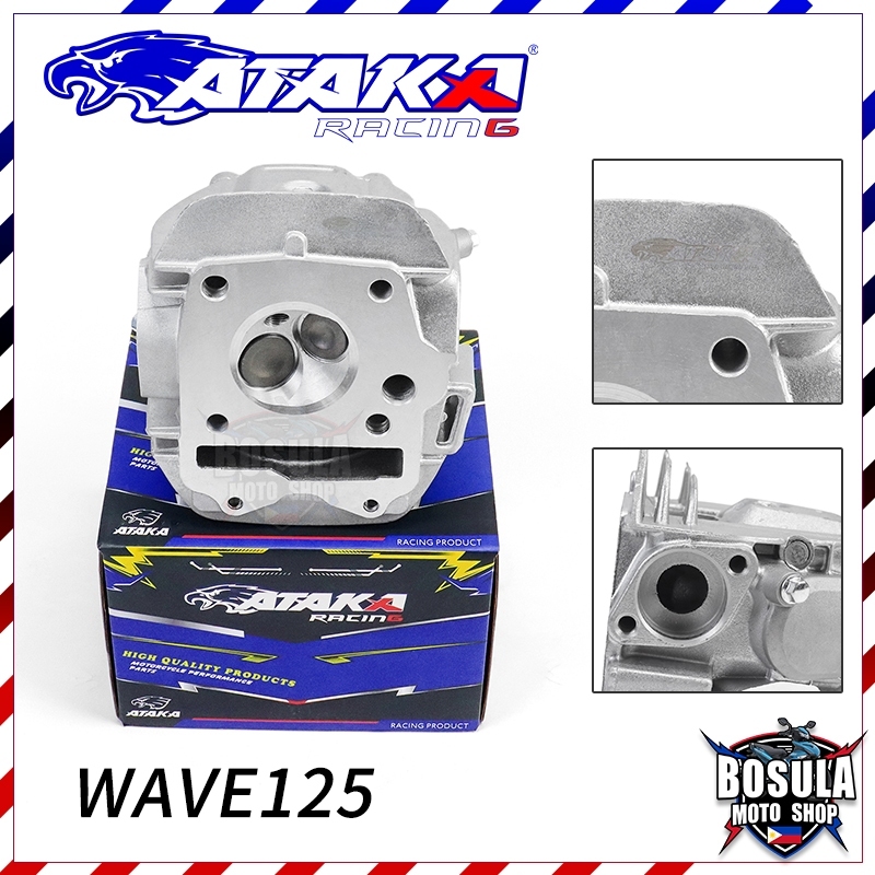 ATAKA ฝาสูบเวฟ 125i WAVE125i 125LED ปลาวาฬ ปี 2012-2024 MSX125 KYZ ฝาสูบ ใส่ลูก 56mm-61mm แถมลูกสูบ 2 ชิ้น
